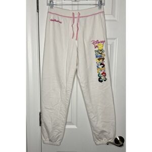 Disney Parks Princess White Sweatpants with Pink Accents KIDS
